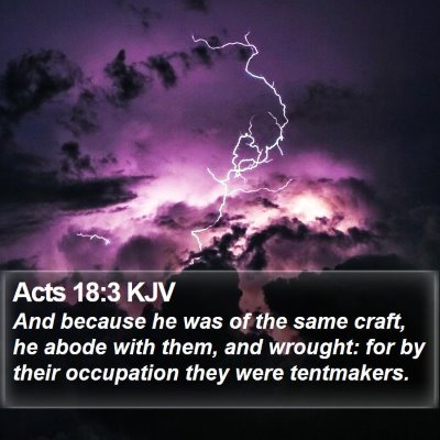 Acts 18:3 KJV Bible Verse Image