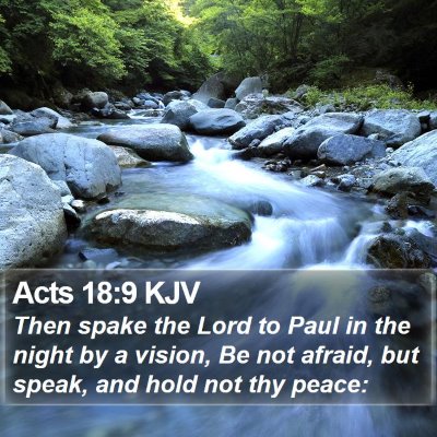 Acts 18:9 KJV Bible Verse Image