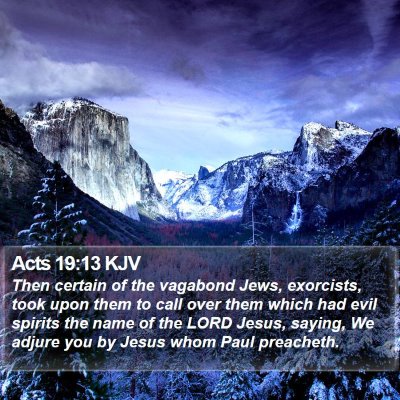 Acts 19:13 KJV Bible Verse Image