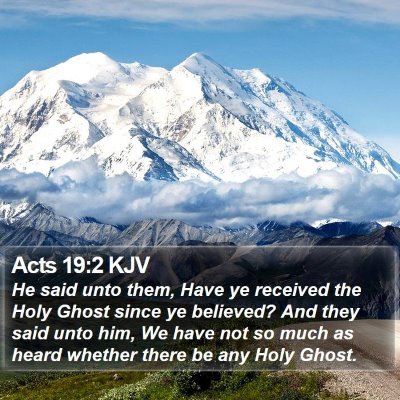 Acts 19:2 KJV Bible Verse Image