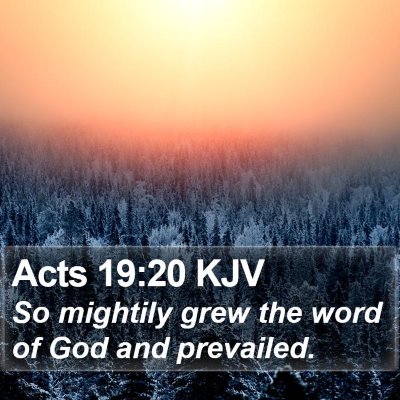 Acts 19:20 KJV Bible Verse Image