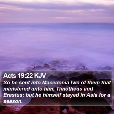 Acts 19:22 KJV Bible Verse Image