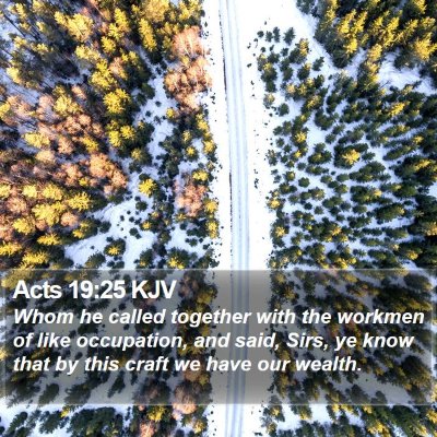 Acts 19:25 KJV Bible Verse Image