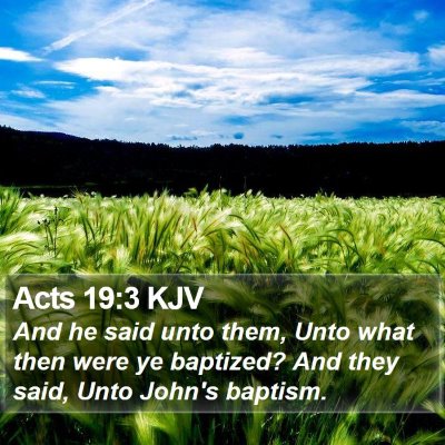 Acts 19:3 KJV Bible Verse Image