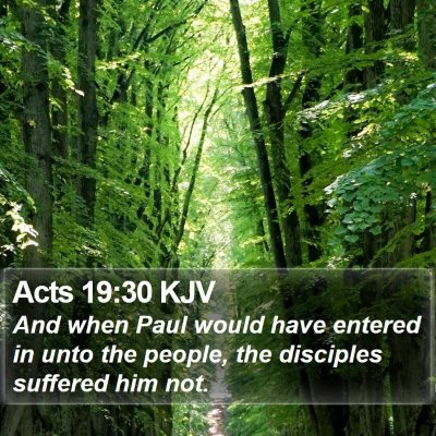 Acts 19:30 KJV Bible Verse Image