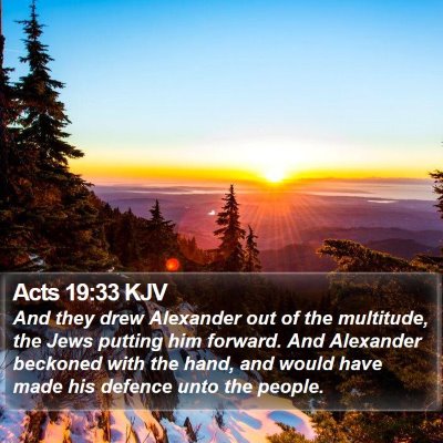 Acts 19:33 KJV Bible Verse Image