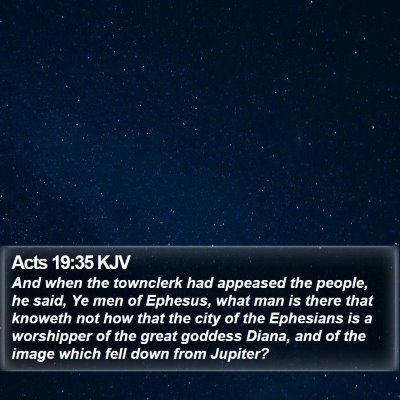 Acts 19:35 KJV Bible Verse Image