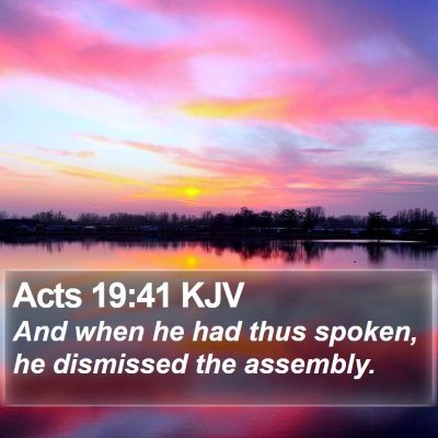 Acts 19:41 KJV Bible Verse Image