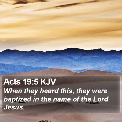 Acts 19:5 KJV Bible Verse Image