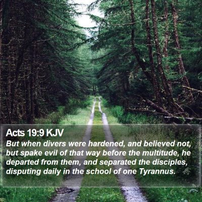 Acts 19:9 KJV Bible Verse Image