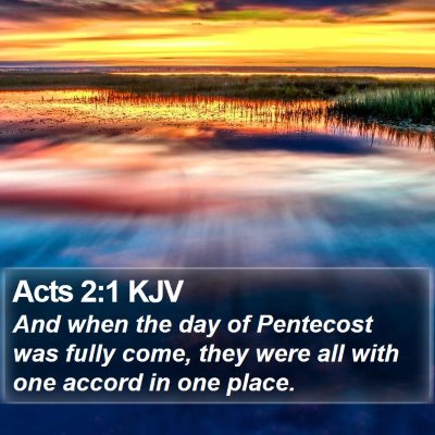 Acts 2:1 KJV Bible Verse Image
