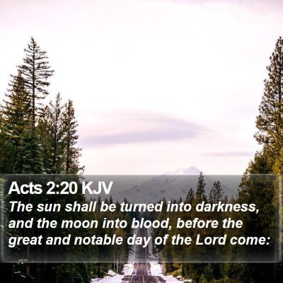 Acts 2:20 KJV Bible Verse Image