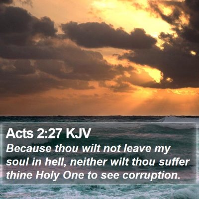 Acts 2:27 KJV Bible Verse Image