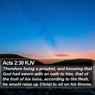 Acts 2:30 KJV Bible Verse Image