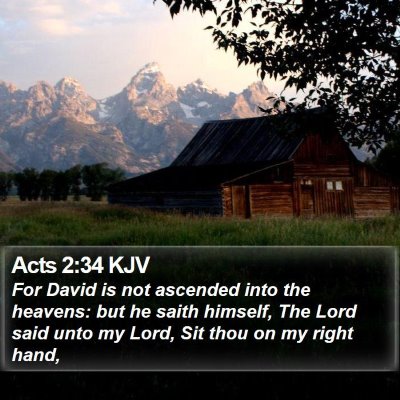 Acts 2:34 KJV Bible Verse Image