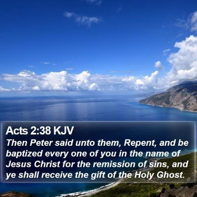 Acts 2:38 KJV Bible Verse Image