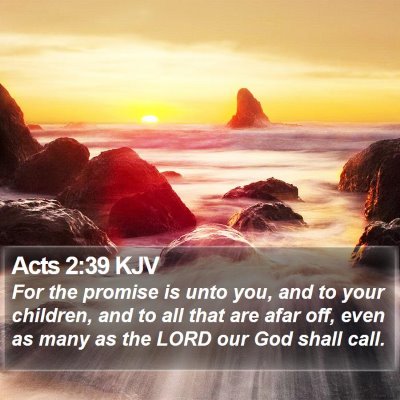 Acts 2:39 KJV Bible Verse Image