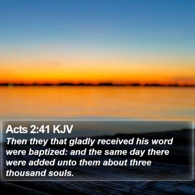 Acts 2:41 KJV Bible Verse Image