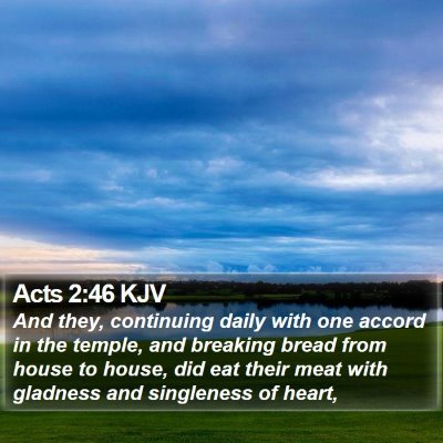 Acts 2:46 KJV Bible Verse Image
