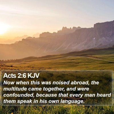 Acts 2:6 KJV Bible Verse Image