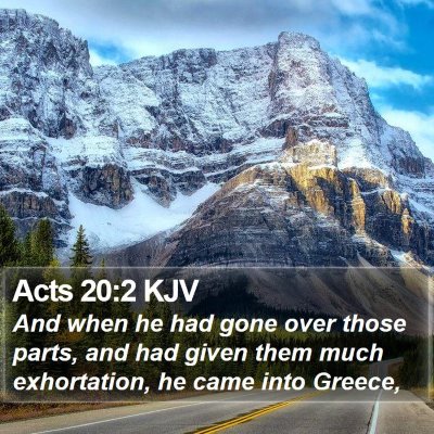 Acts 20:2 KJV Bible Verse Image