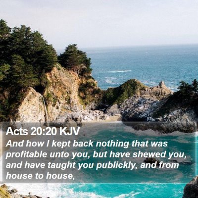 Acts 20:20 KJV Bible Verse Image