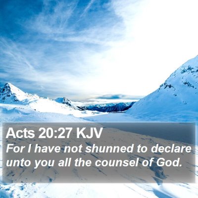 Acts 20:27 KJV Bible Verse Image