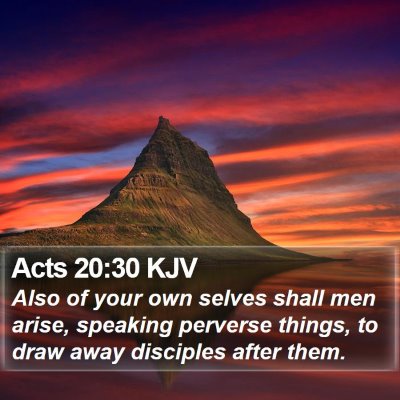 Acts 20:30 KJV Bible Verse Image