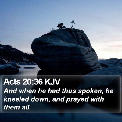 Acts 20:36 KJV Bible Verse Image