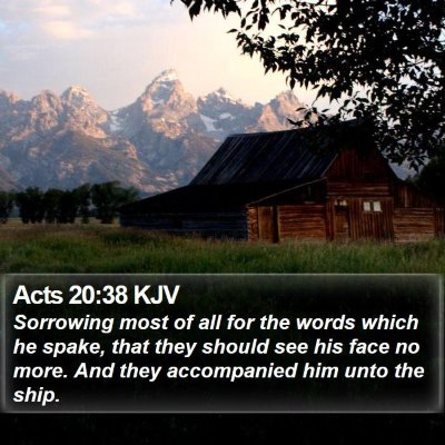 Acts 20:38 KJV Bible Verse Image