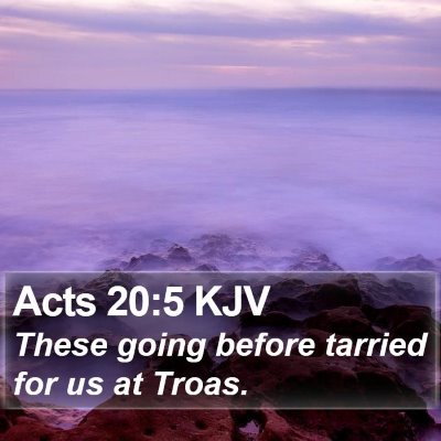 Acts 20:5 KJV Bible Verse Image