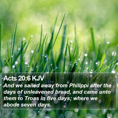 Acts 20:6 KJV Bible Verse Image