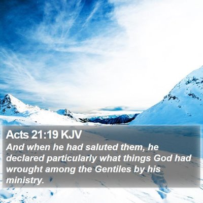Acts 21:19 KJV Bible Verse Image