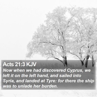 Acts 21:3 KJV Bible Verse Image