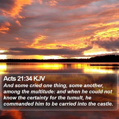 Acts 21:34 KJV Bible Verse Image