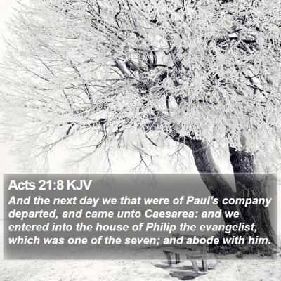 Acts 21:8 KJV Bible Verse Image