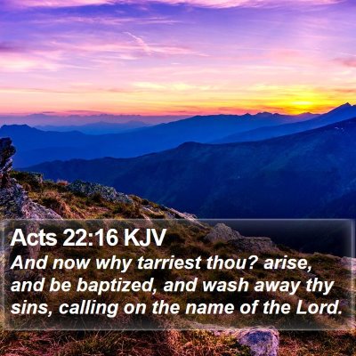 Acts 22:16 KJV Bible Verse Image