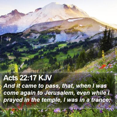 Acts 22:17 KJV Bible Verse Image