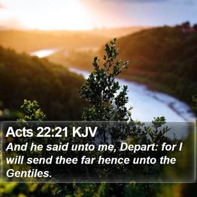 Acts 22:21 KJV Bible Verse Image