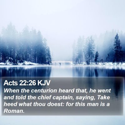 Acts 22:26 KJV Bible Verse Image