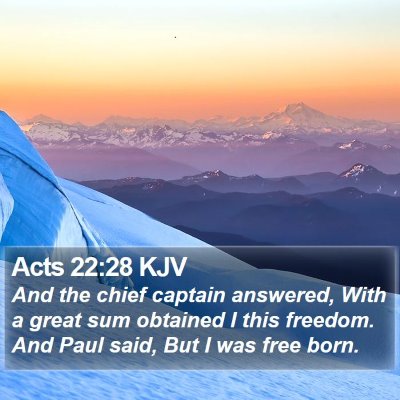 Acts 22:28 KJV Bible Verse Image