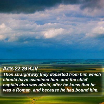 Acts 22:29 KJV Bible Verse Image