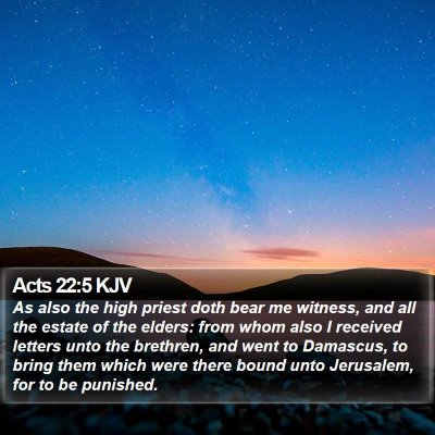 Acts 22:5 KJV Bible Verse Image