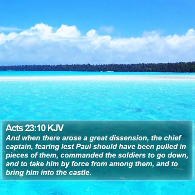 Acts 23:10 KJV Bible Verse Image