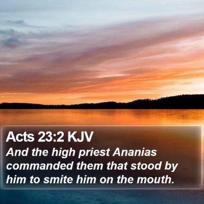 Acts 23:2 KJV Bible Verse Image