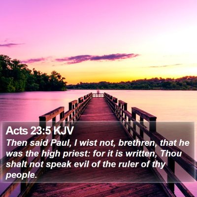 Acts 23:5 KJV Bible Verse Image