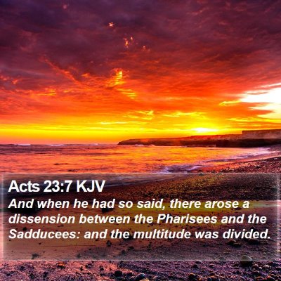 Acts 23:7 KJV Bible Verse Image