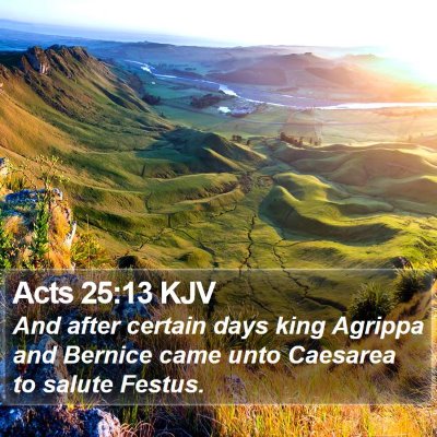 Acts 25:13 KJV Bible Verse Image