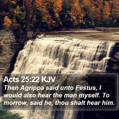 Acts 25:22 KJV Bible Verse Image