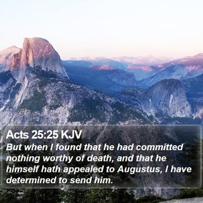 Acts 25:25 KJV Bible Verse Image